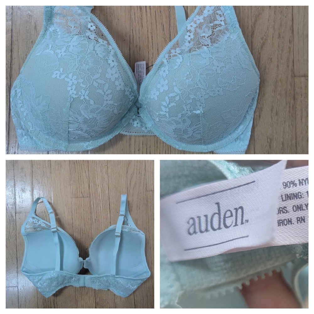 Auden Blue Lace Full Coverage Bra